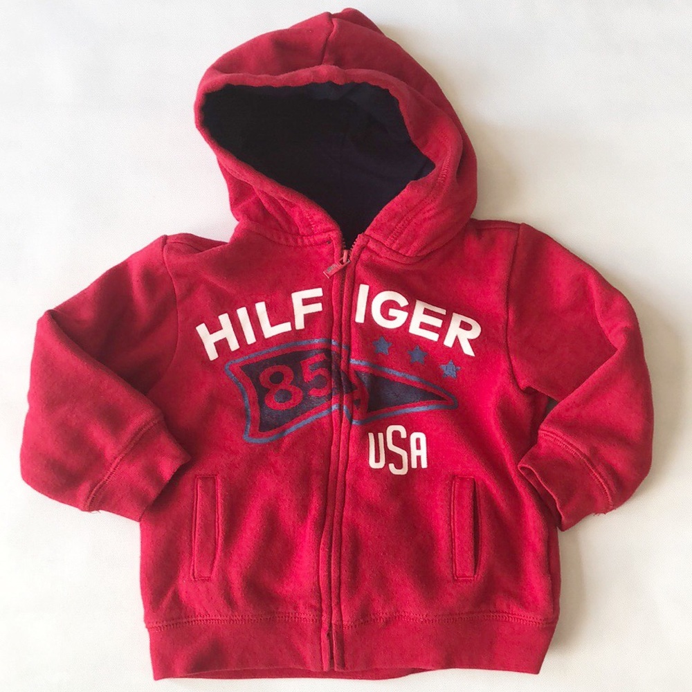 Baby Tommy Hilfiger zip up hooded sweatshirt